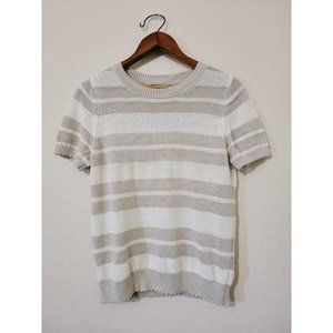 Banana Republic Stripe Italian Linen Knit Top